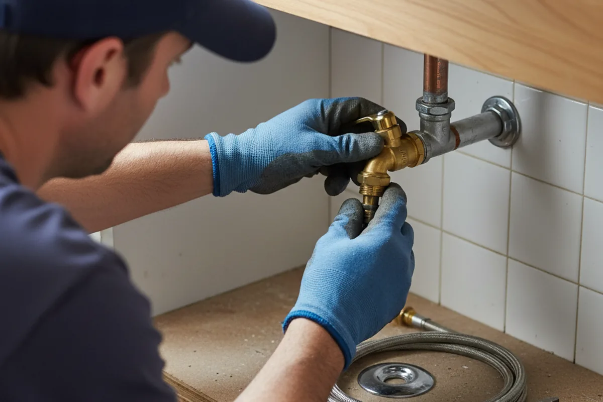 Shutoff valve and fitting work during Emergency Plumbing in Honesdale